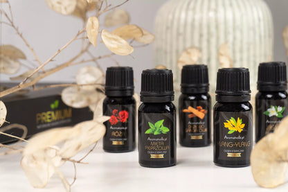 Natūralūs eteriniai aliejai pirties, difuzoriaus, aromaterapijos rinkiniui – 10 vnt.