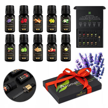 Natūralūs eteriniai aliejai pirties, difuzoriaus, aromaterapijos rinkiniui – 10 vnt.