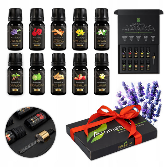 Natūralūs eteriniai aliejai pirties, difuzoriaus, aromaterapijos rinkiniui – 10 vnt.