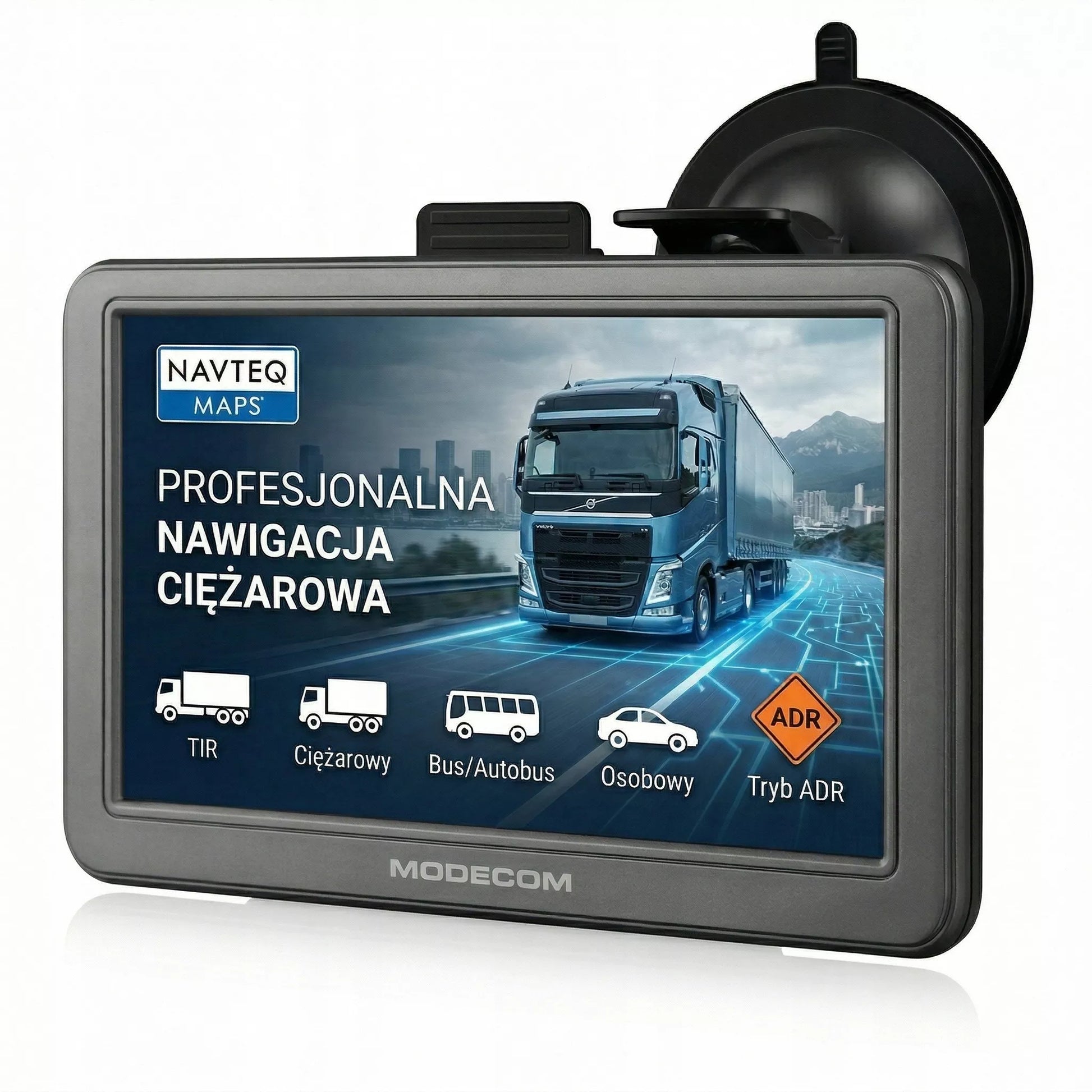 GPS navigacija sunkvežimiams 17,8 cm TRUCK TIR BUS ADR su USB-C ir greičio matuokliais 2026