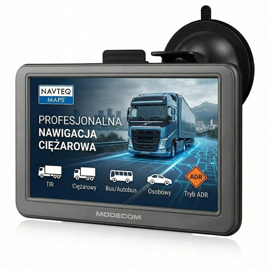 GPS navigacija sunkvežimiams 17,8 cm TRUCK TIR BUS ADR su USB-C ir greičio matuokliais 2026