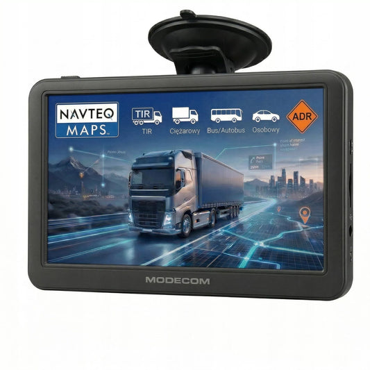GPS navigacija sunkvežimiams 17,8 cm TRUCK TIR BUS ADR su USB-C ir greičio matuokliais 2026
