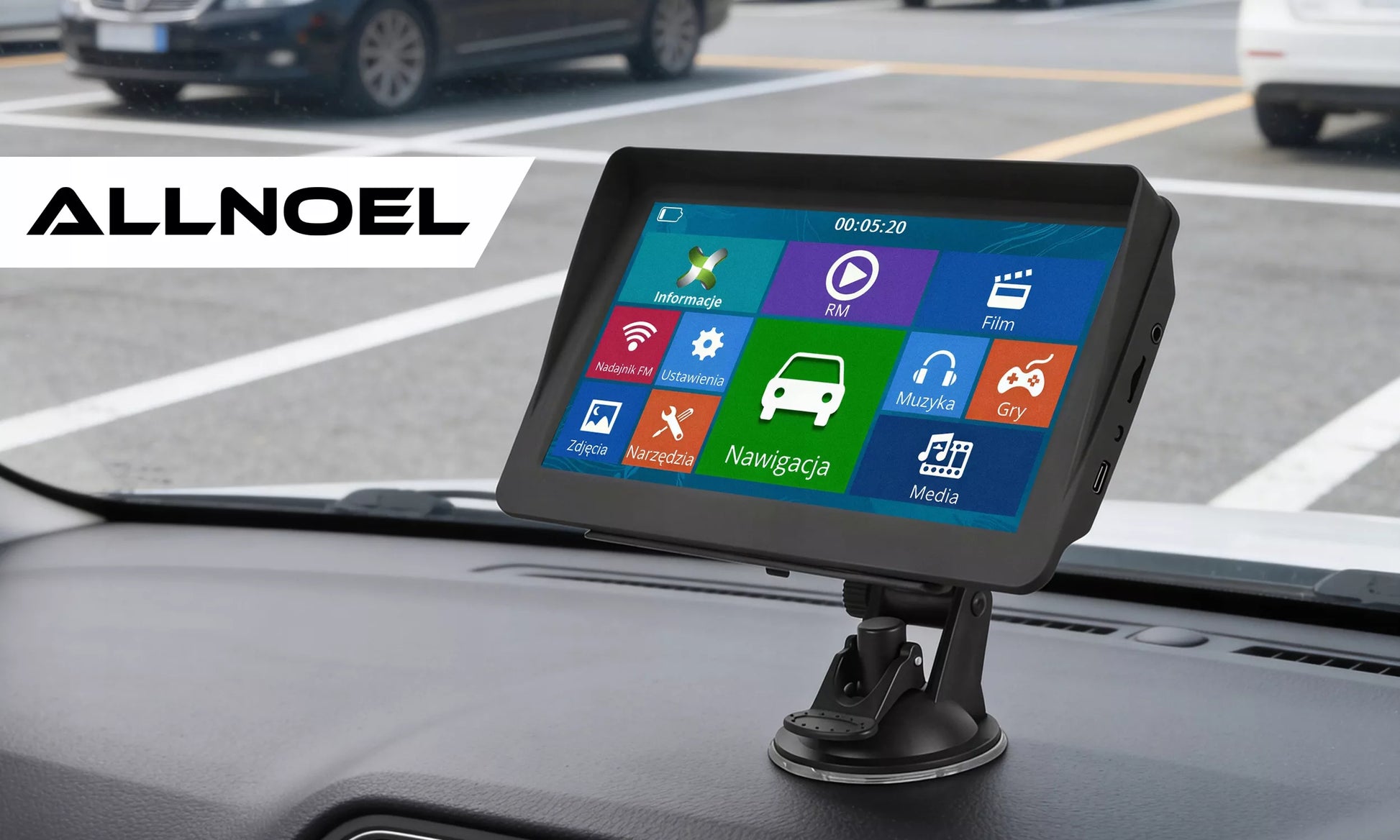 Automobilinė GPS navigacija sunkvežimiams – 7", su įdiegtais Europos autobusų žemėlapiais