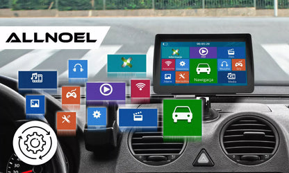 Automobilinė GPS navigacija sunkvežimiams – 7", su įdiegtais Europos autobusų žemėlapiais
