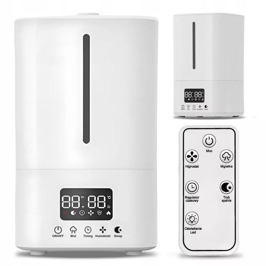 Ultragarsinis išmanusis oro drėkintuvas 25 W - 5l su nuotolinio valdymo pulteliu, aromaterapija