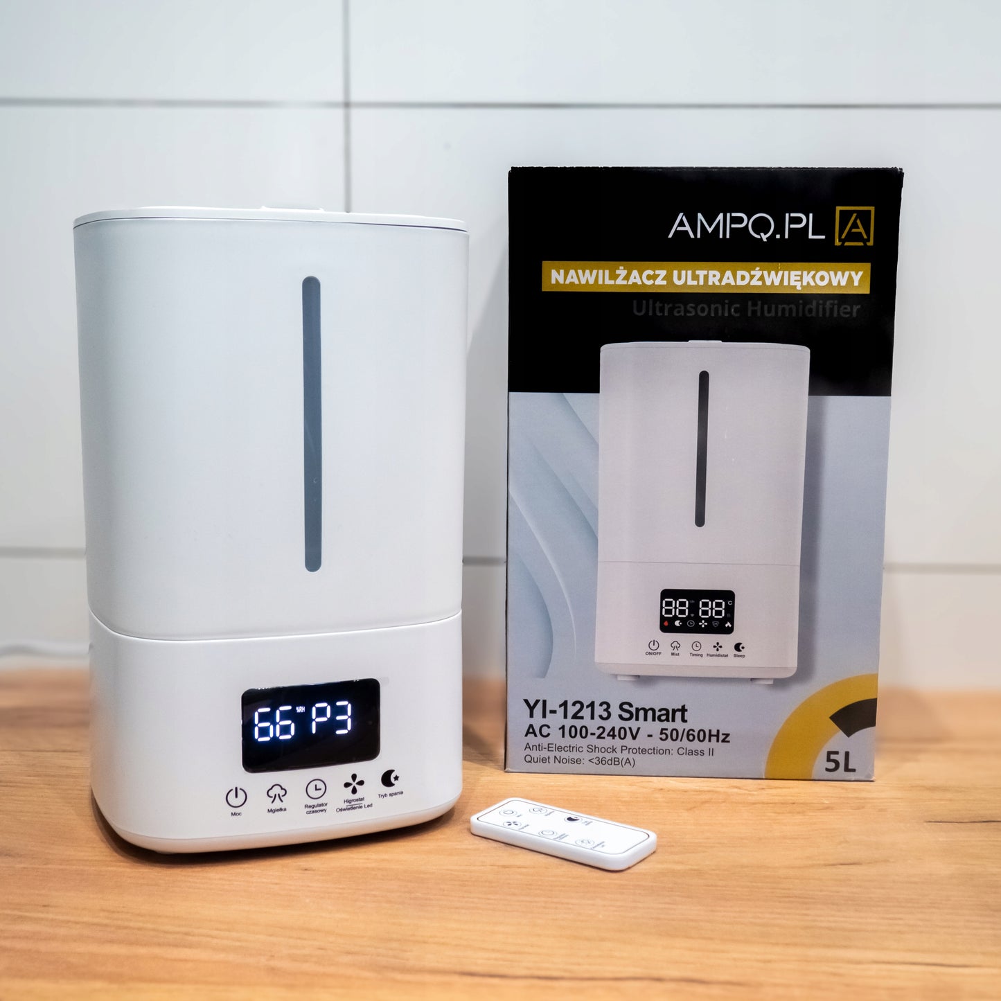 Ultragarsinis išmanusis oro drėkintuvas 25 W - 5l su nuotolinio valdymo pulteliu, aromaterapija