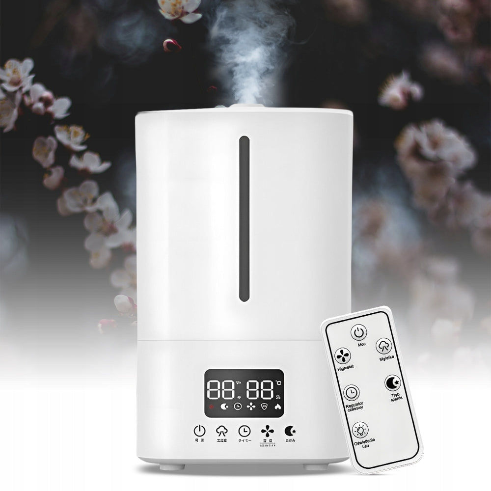 Ultragarsinis išmanusis oro drėkintuvas 25 W - 5l su nuotolinio valdymo pulteliu, aromaterapija