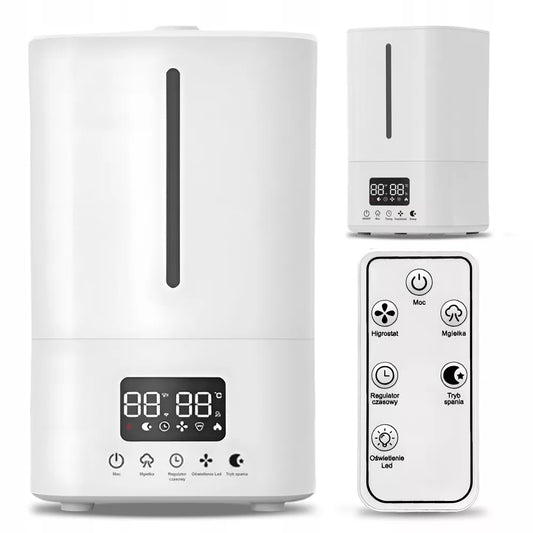 Ultragarsinis išmanusis oro drėkintuvas 25 W - 5l su nuotolinio valdymo pulteliu, aromaterapija