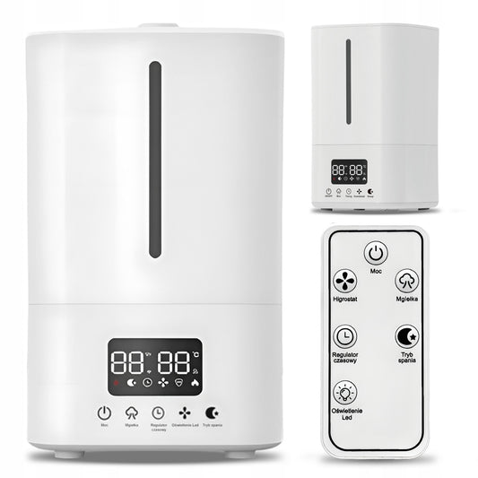 Ultragarsinis išmanusis oro drėkintuvas 25 W - 5l su nuotolinio valdymo pulteliu, aromaterapija