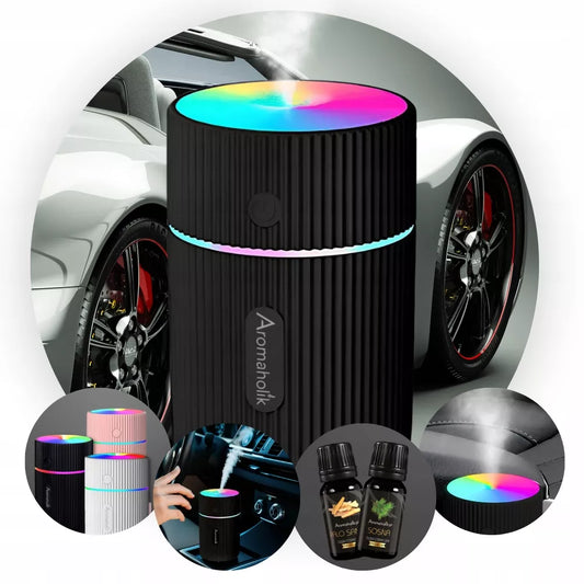 USB LED automobilinis oro drėkintuvas – Automobilio kvapas | Aromaterapija