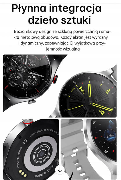 Modernus išmanusis laikrodis su skambinimo funkcija, lietimui jautrus ekranas