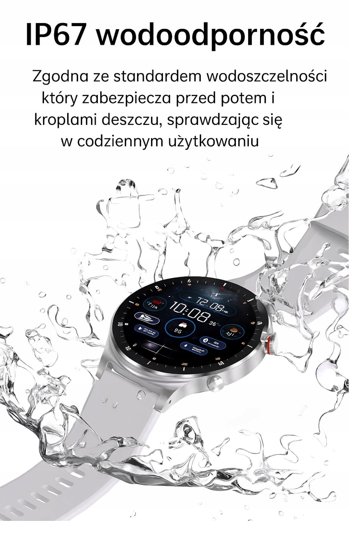 Modernus išmanusis laikrodis su skambinimo funkcija, lietimui jautrus ekranas