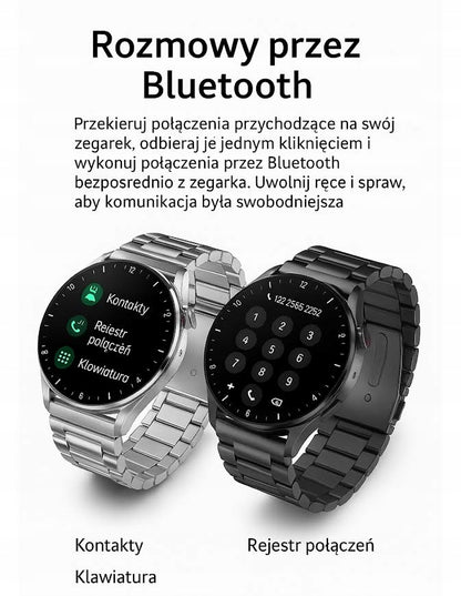 Modernus išmanusis laikrodis su skambinimo funkcija, lietimui jautrus ekranas