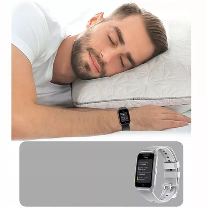 Modernus moteriškas išmanusis laikrodis - pranešimai, pulsas, žingsniai, Bluetooth