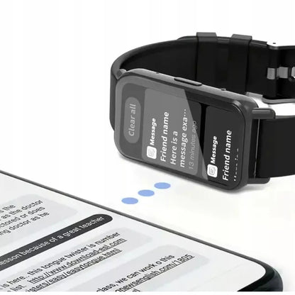 Modernus moteriškas išmanusis laikrodis - pranešimai, pulsas, žingsniai, Bluetooth
