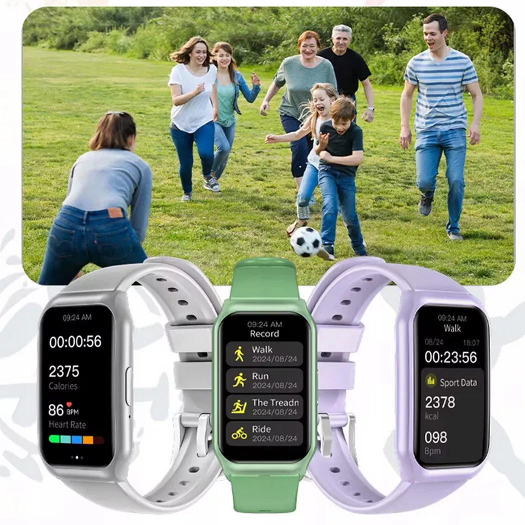 Modernus moteriškas išmanusis laikrodis - pranešimai, pulsas, žingsniai, Bluetooth