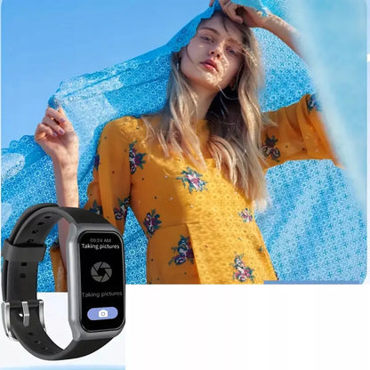Modernus moteriškas išmanusis laikrodis - pranešimai, pulsas, žingsniai, Bluetooth