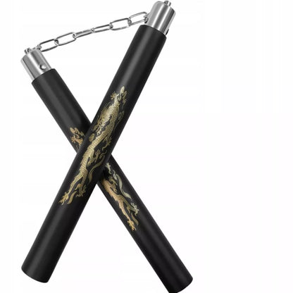 Putplasčio treniruočių nunchaku Auksinis Drakonas