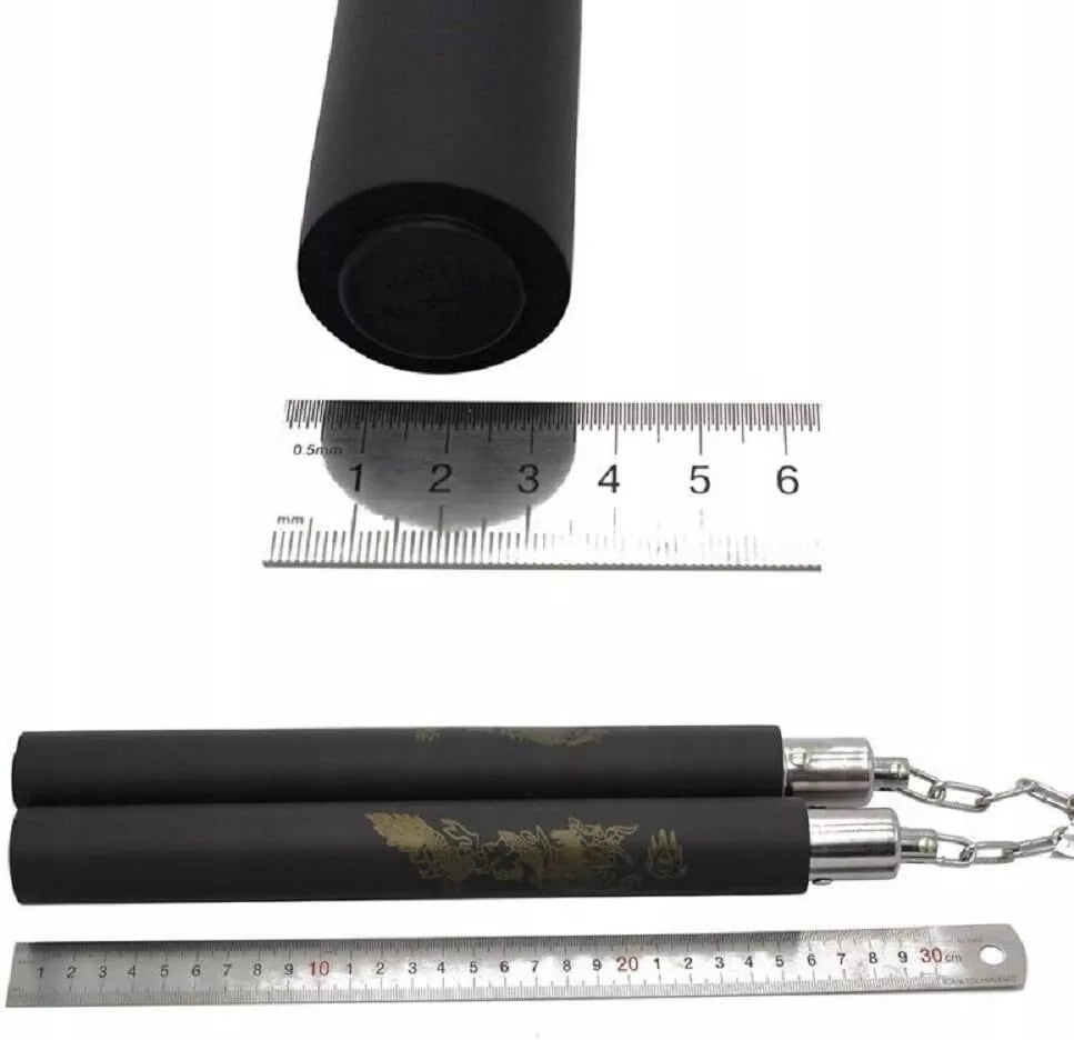 Putplasčio treniruočių nunchaku Auksinis Drakonas