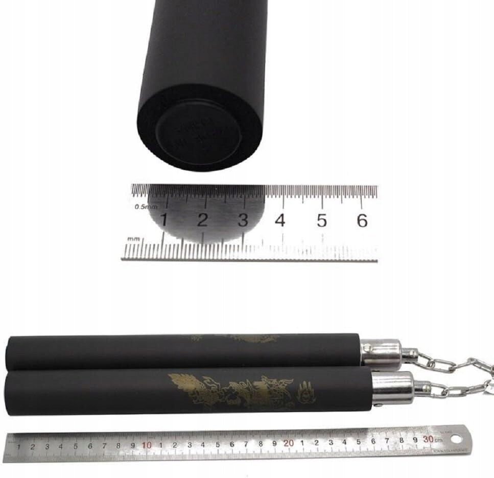 Putplasčio treniruočių nunchaku Auksinis Drakonas 989