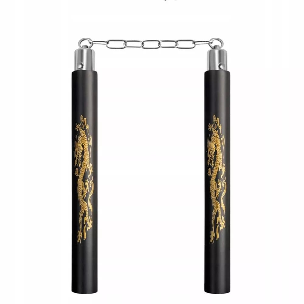 Putplasčio treniruočių nunchaku Auksinis Drakonas