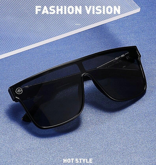 Vyriški akiniai nuo saulės su UV400 filtru, kvadratiniai MAXAIR JUODI + dėklas