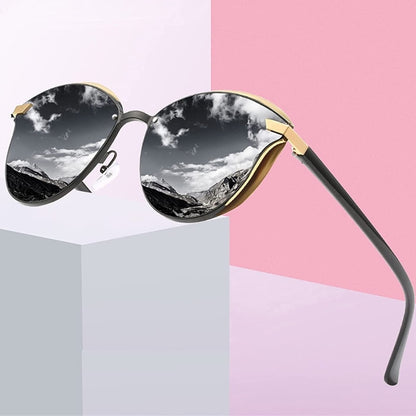 MOTERIŠKI AKINIAI NUO SAULĖS KINGSEVEN KATĖS FORMOS POLIARIZUOTI UV400 + DĖKLAS