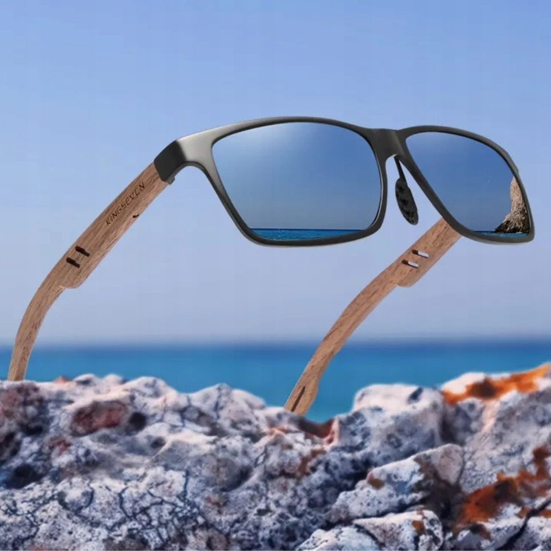 Vyriški akiniai nuo saulės KINGSEVEN POLIARIZACINIAI UV400 RINKINYS + DĖKLAS