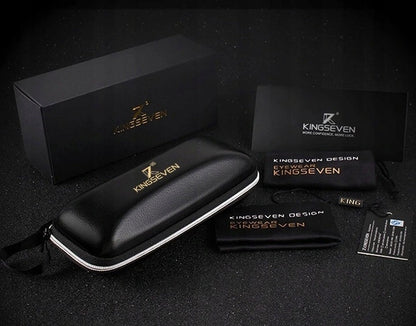 Vyriški akiniai nuo saulės KINGSEVEN POLIARIZACINIAI UV400 RINKINYS + DĖKLAS