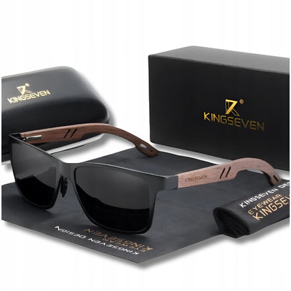 Vyriški akiniai nuo saulės KINGSEVEN POLIARIZACINIAI UV400 RINKINYS + DĖKLAS