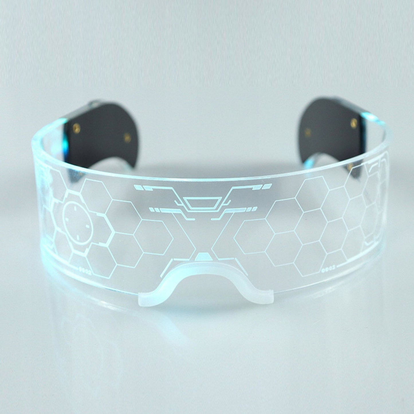 RGB LED akiniai, šviečiantys 7 spalvomis, vakarėliui, "Cyberpunk", neoniniai, festivaliui