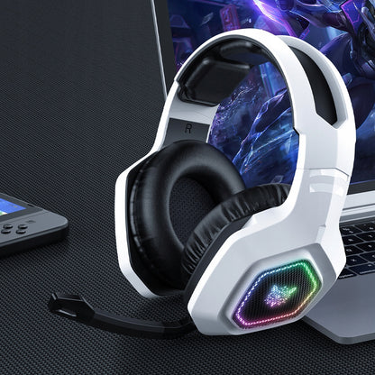 ONIKUMA B100 Belaidės žaidimų ausinės ant ausų BT 5.3 RGB 2.4 GHz