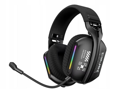 ONIKUMA B100 Belaidės žaidimų ausinės ant ausų BT 5.3 RGB 2.4 GHz