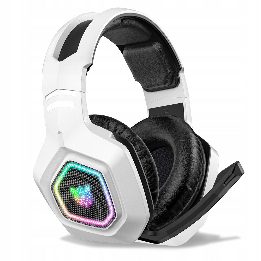 ONIKUMA B100 Belaidės žaidimų ausinės ant ausų BT 5.3 RGB 2.4 GHz