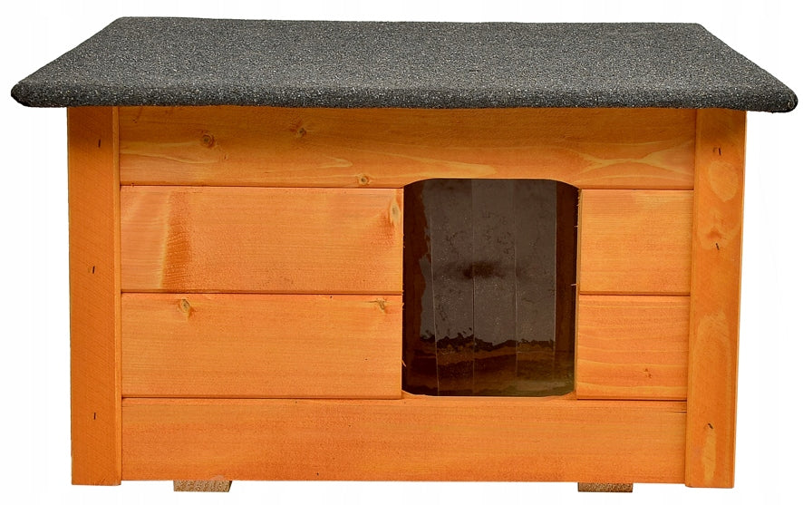 Šildytas būdelė Sulankstyta namelis šuo katė Atidaromas vienšlaitis stogas