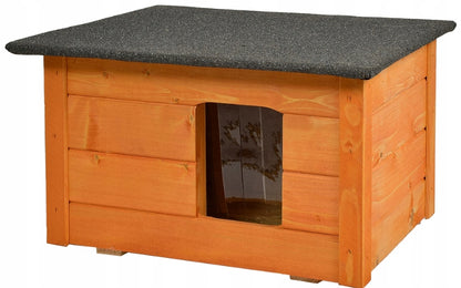 Šildytas būdelė Sulankstyta namelis šuo katė Atidaromas vienšlaitis stogas