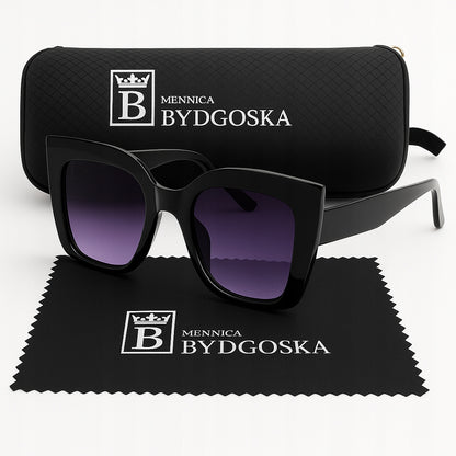 Elegantiški moteriški kačių formos akiniai nuo saulės su originaliu dėklu. Kocie