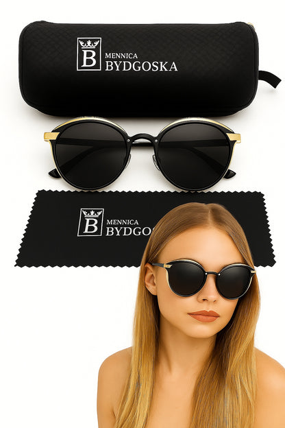 Moteriški poliarizuoti akiniai nuo saulės, su UV apsauga, elegantiškame dėkle