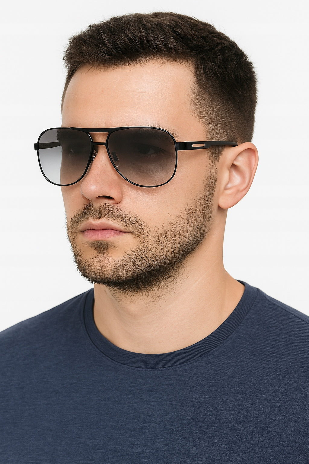 Vyriški poliarizuoti akiniai nuo saulės „Aviator Pilotki“ UV400 su dėklu