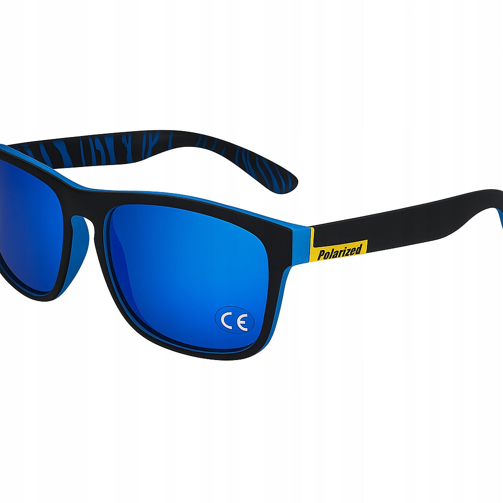 Vyriški poliarizuoti saulės akiniai su UV400 apsauga ir originaliu dėklu