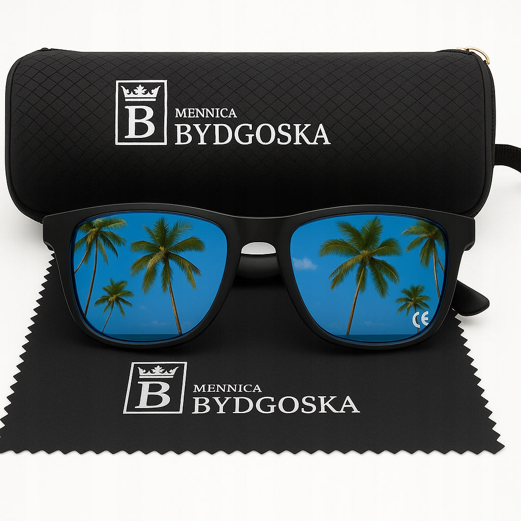 Vyriški poliarizuoti saulės akiniai su UV400 apsauga ir originaliu dėklu