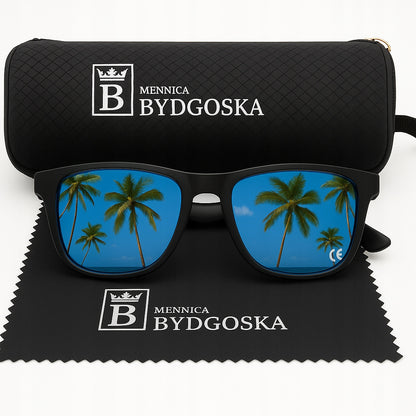 Vyriški poliarizuoti saulės akiniai su UV400 apsauga ir originaliu dėklu