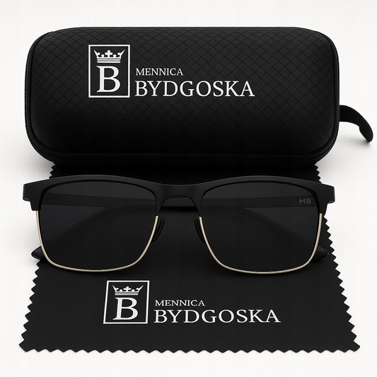 Vyriški poliarizuoti akiniai nuo saulės, UV400 filtras, dėklas