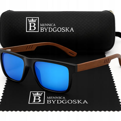 Vyriški poliarizuoti akiniai nuo saulės, UV400 filtras, dėklas