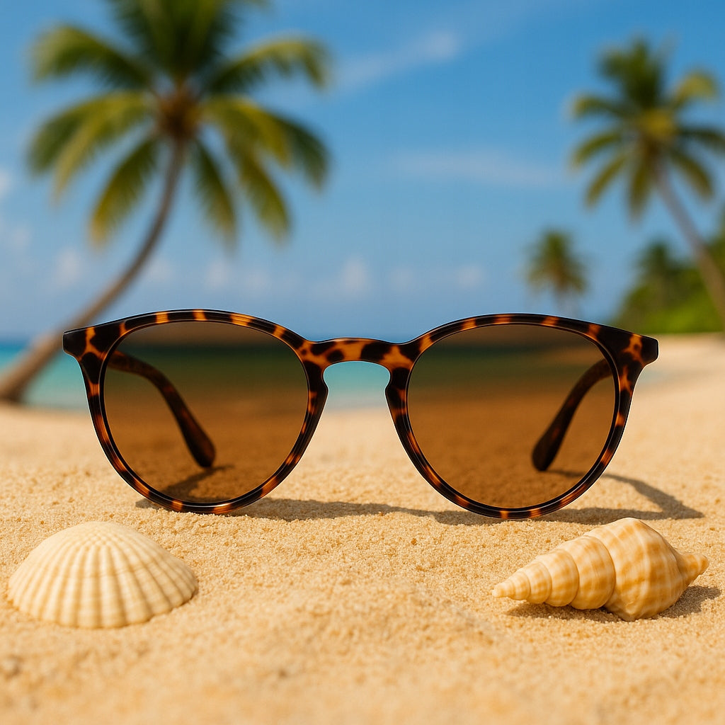 Panterkos, poliarizuoti, elegantiški moteriški akiniai nuo saulės su dėklu