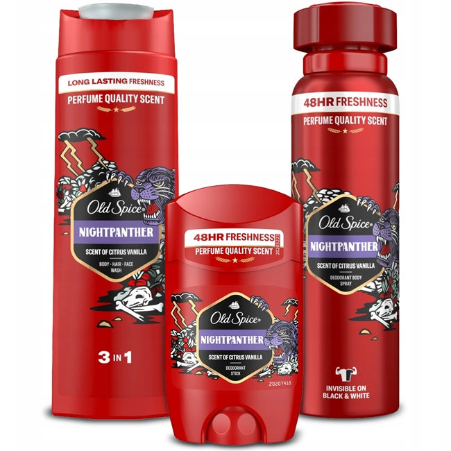 „Old Spice Night Panther” 3 viename dovanų rinkinys