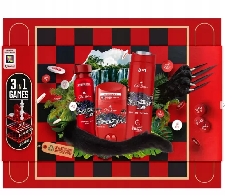 „Old Spice Night Panther” 3 viename dovanų rinkinys