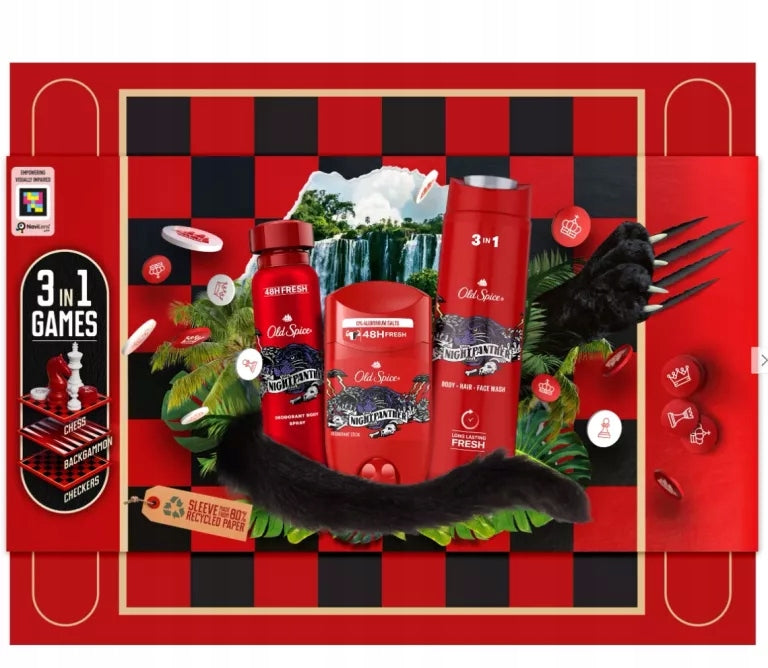 „Old Spice Night Panther” 3 viename dovanų rinkinys