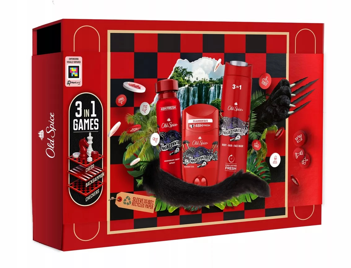 „Old Spice Night Panther” 3 viename dovanų rinkinys