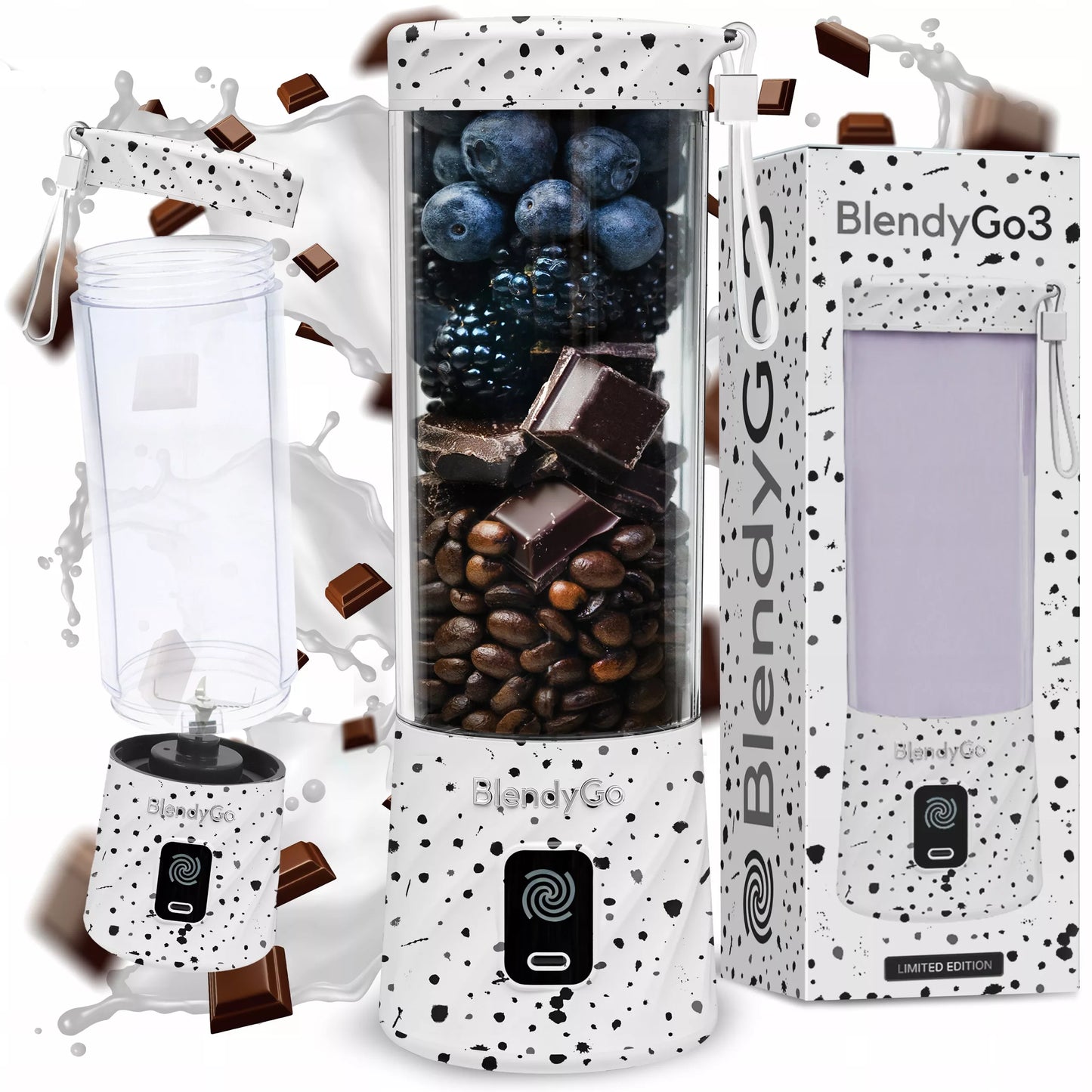 Originalus Blender BlendyGo 3 Belaidis USB Kokteilių Puodelis – PUIKI DOVANA
